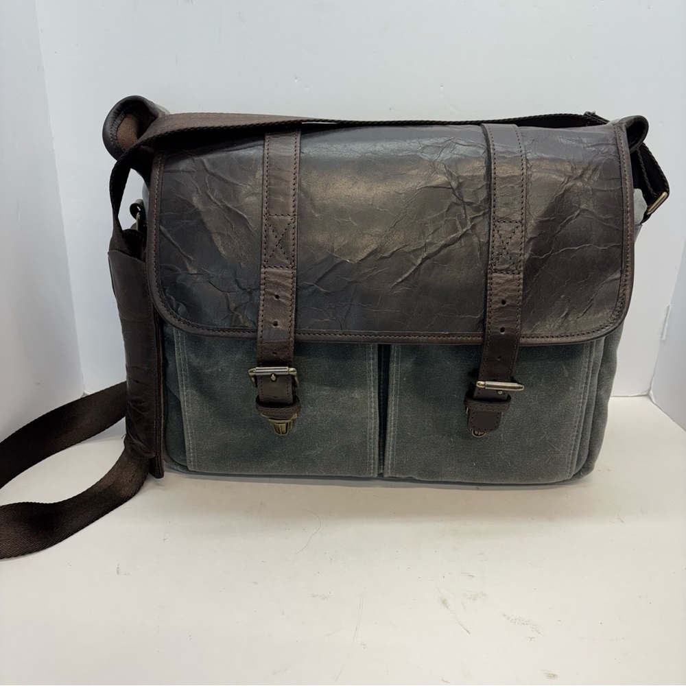 ONA Brixton Camera & Laptop Messenger Bag - Canvas/Leather EUC